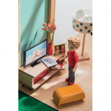 Mobilier pour maison de poupées : salon télévision - Djeco