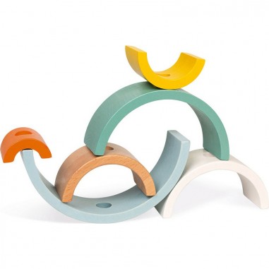 Tortue à promener en bois Arc en ciel Sweet Cocoon - Janod