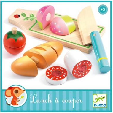 Lunch à Couper Dinette Aliments en bois à Couper - Djeco