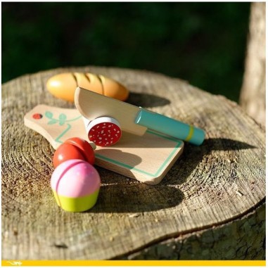 Lunch à Couper Dinette Aliments en bois à Couper - Djeco