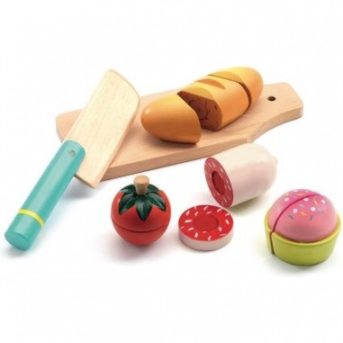 Lunch à Couper Dinette Aliments en bois à Couper - Djeco