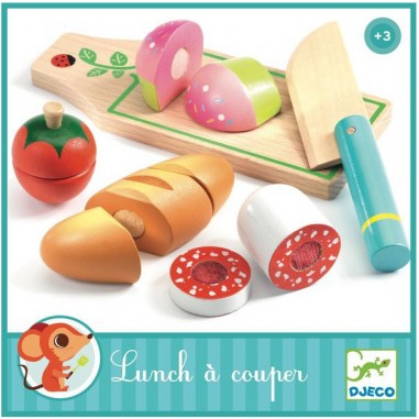 Lunch à Couper Dinette Aliments en bois à Couper - Djeco