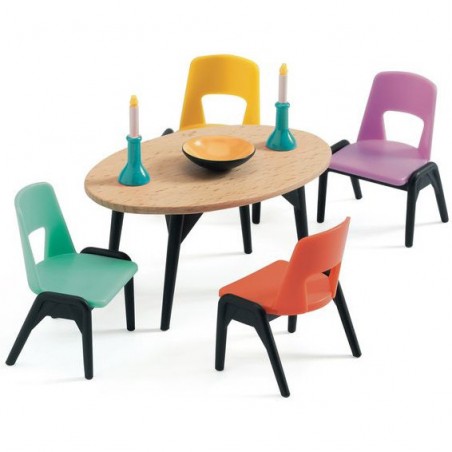 La salle à manger - mobilier maison de poupée - Djeco