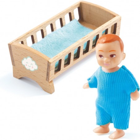 Maison de poupée : figurine bébé sacha - Djeco