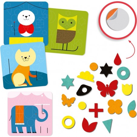 Coffret collage : douces créatures - Djeco