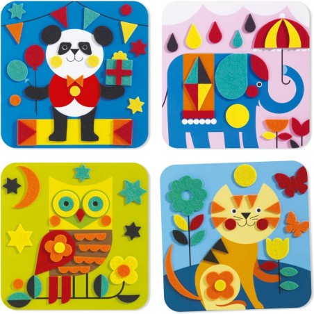 Coffret collage : douces créatures - Djeco