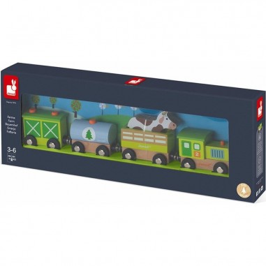 Train en bois Ferme - Janod