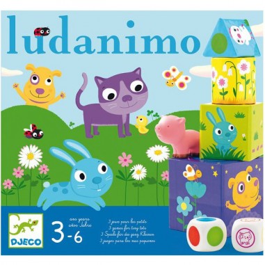 3 jeux pour les petits Ludanimo - jeu éducatif - Djeco