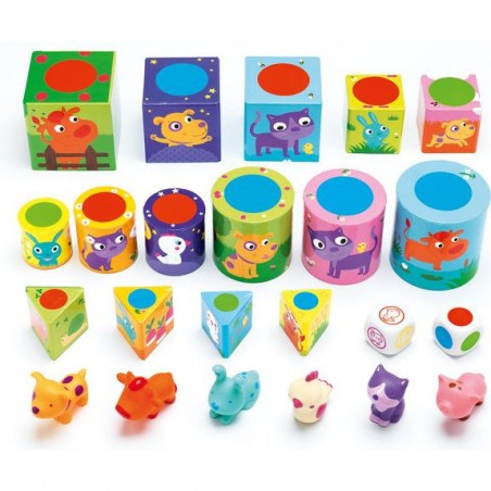 3 jeux pour les petits Ludanimo - jeu éducatif - Djeco