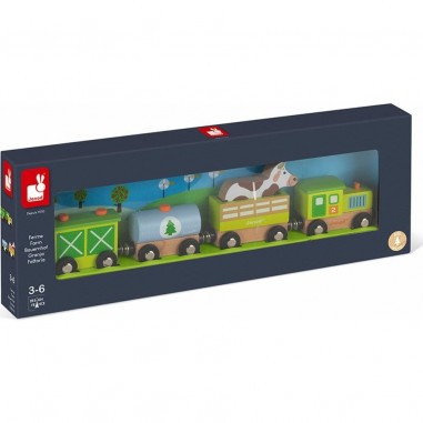 Train en bois Ferme - Janod