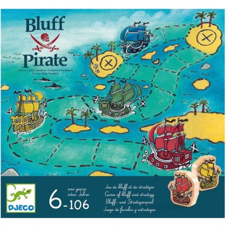Bluff pirate - jeu de stratégie et de bluff - Djeco