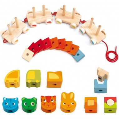 Cubes créaroule : mon petit train - Djeco