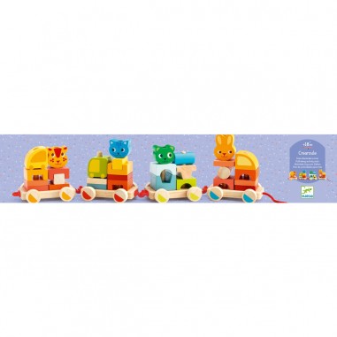 Cubes créaroule : mon petit train - Djeco