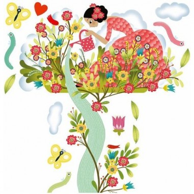 Toise Jeune fille au jardin - Djeco - Un jeu Djeco - Little Big Room By Djeco