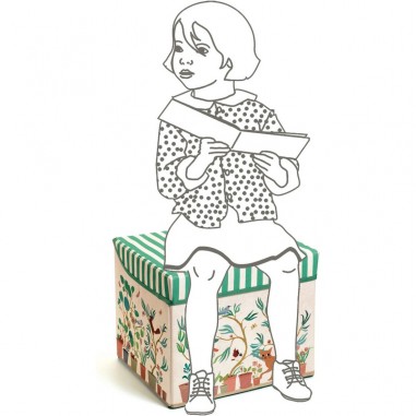 Coffre à jouets siège Jardin - Djeco - Djeco - Little Big Room By Djeco