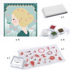 Tampons Motifs et parures - Activité créative enfant - Djeco 2