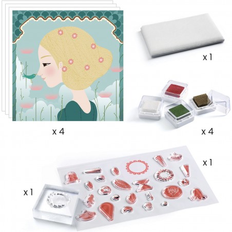 Tampons Motifs et parures - Activité créative enfant - Djeco