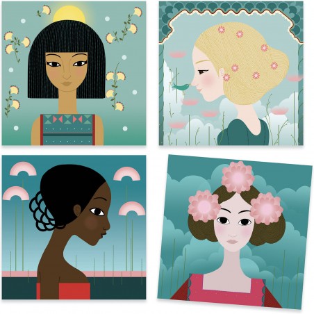 Tampons Motifs et parures - Activité créative enfant - Djeco