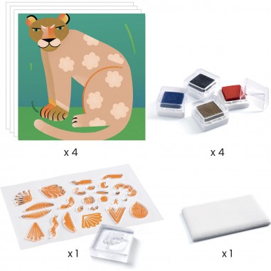 Tampons Motifs et pelages - Activité créative enfant - Djeco