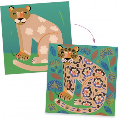 Tampons Motifs et pelages - Activité créative enfant - Djeco