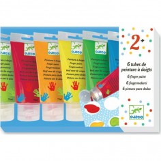 6 Tubes De Peinture A Doigts Classique Peinture Des Petits