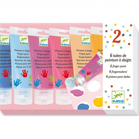6 Tubes De Peinture A Doigts Sweet Peinture Des Petits