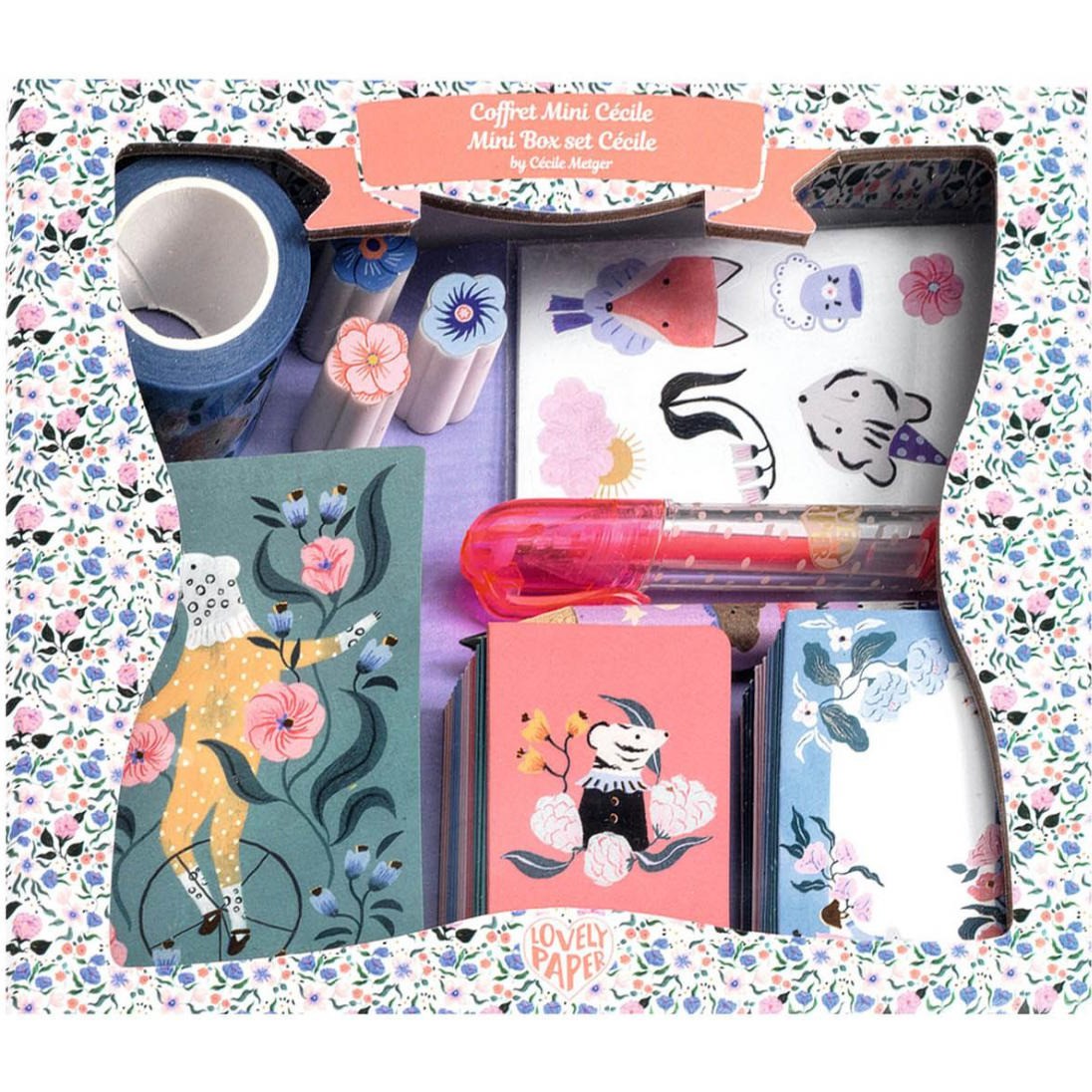 Lovely Paper By Djeco Coffret de papeterie Cécile Djeco