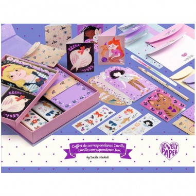 Lovely Paper Coffret de correspondance Lucille - Djeco - Lovely Paper By Djeco