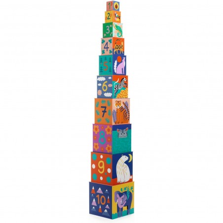 Empilable carré Animaux Sauvages - Djeco