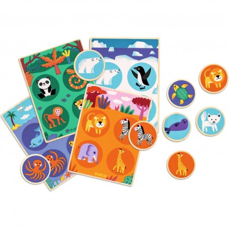 Loto Wood - Jeu éducatif en bois - Djeco