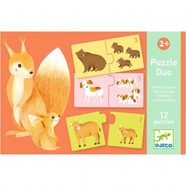 Puzzle en Bois Animaux Montessori pour Enfant de 2-5 Ans
