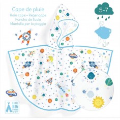 Grande cape de pluie Fusée de 5-7 ans - Djeco