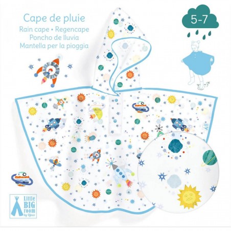 Cape de pluie Fusée - Accessoire enfant - Djeco