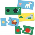 Puzzle Duo - Duo Animaux & Formes - Djeco