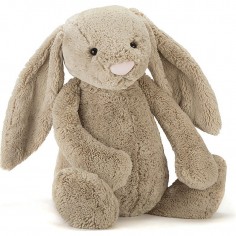 Grande peluche lapin beige Bashful de - 67cm - Jellycat