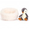 Peluche Pingouin dans son nid Hibernating - Jellycat