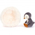 Peluche Pingouin dans son nid Hibernating - Jellycat