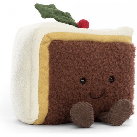 Peluche tranche de gâteau de Noël Amuseable - Jellycat