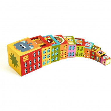 Cubes à empiler véhicules - jouet d'éveil enfant - Djeco