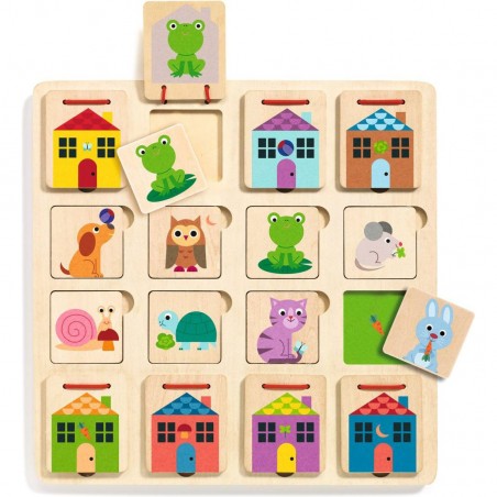 Puzzle cabanimo - puzzle bois 2 ans - Djeco