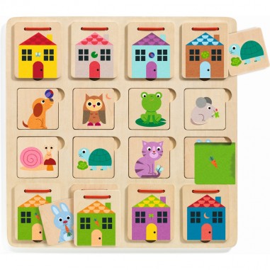 Puzzle cabanimo - puzzle bois 2 ans - Djeco