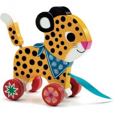 Jouet à tirer Greta Léopard - Djeco