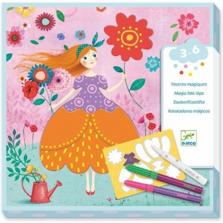 Feutres Magiques - Les jolies robes de Marie - Un jeu - Djeco