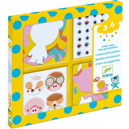 Gommettes et stickers : j'aime les animaux - Djeco