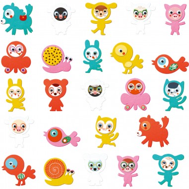Gommettes et stickers : j'aime les animaux - Djeco