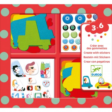 Gommettes : j'aime les voitures - Djeco