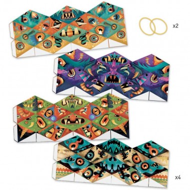 Pliages kaleidocycles : flexaffreux - Djeco