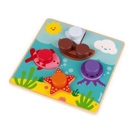 Jeu en bois à visser Janod - Animaux de la mer