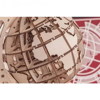 Maquette Globe 3D mobile en bois - Puzzle - Mr Playwood
