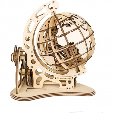 Maquette Globe 3D mobile en bois - Puzzle - Mr Playwood